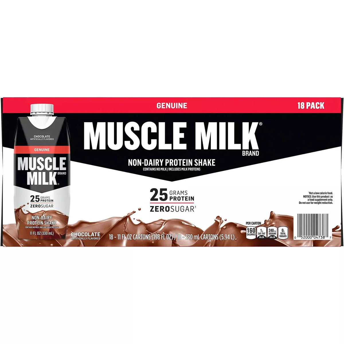 Chocolate Non-Dairy Protein Shake 11 Fl Oz 18 Count X5304