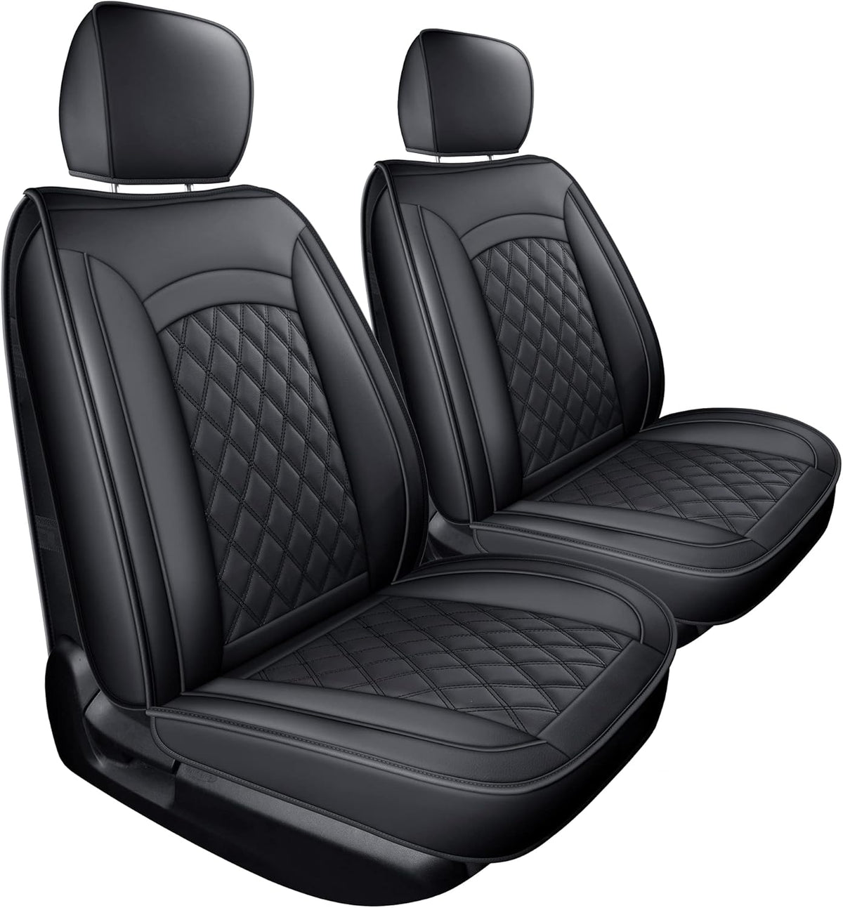 Black Faux Leather Seat Covers B6426