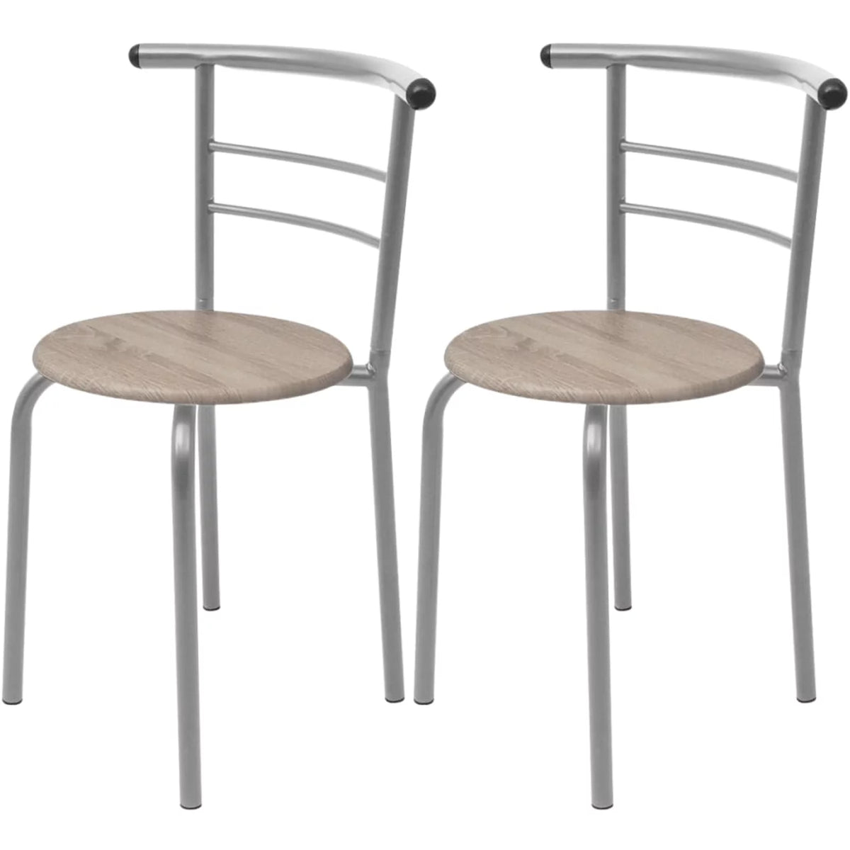 3 Piece MDF Breakfast Table with 2 Stool Chairs Iron Frame I665461