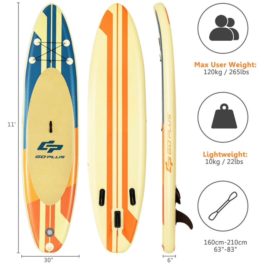 10.5ft Inflatable Stand Up Paddle Board with Paddle U239701